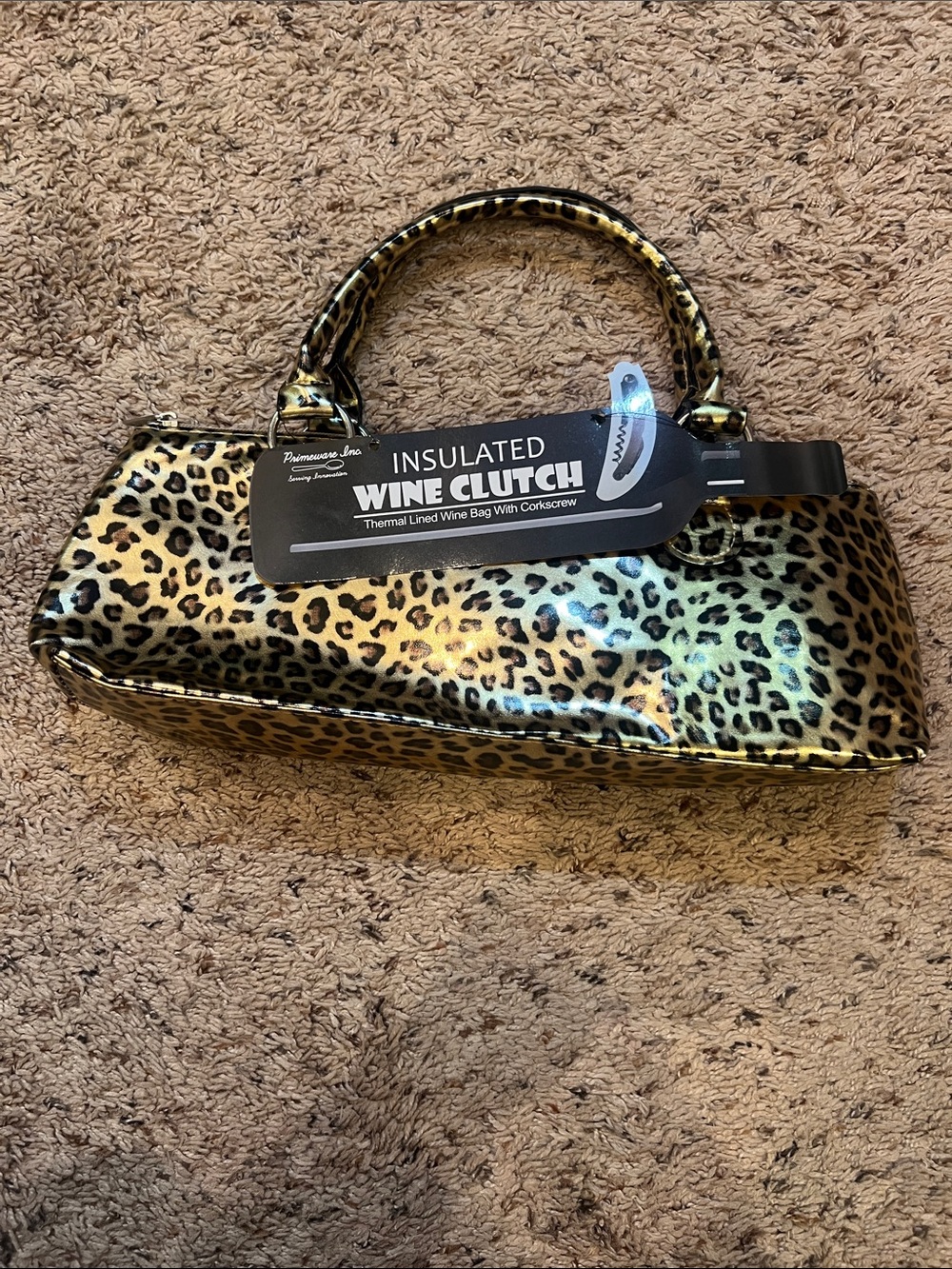 Primeware Inc Insulated Wine Clutch in Leopard